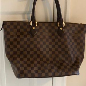 Authentic Louis Vuitton Damier Ebene Saleya MM